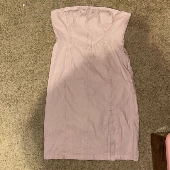 Anthropologie‎ Side Slit strapless Dress Hibiscus Hint pink NWT size XL - Picture 4 of 14